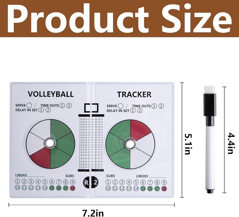 RunNico 2Pcs Volleyball Trackers,Portable Volleyball Rotation Trackers with Marker,Sport Volleyball Rotation Trackers for Strategy Techniques Officials Referees and Coaches - Image 2